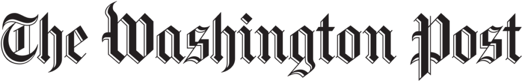 Washington Post logo in black text on transparent background